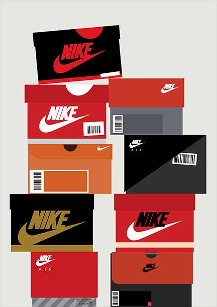 Sneaker Boxes - Art Print b...