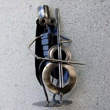 SALE MR. Hopper Cellist Metal Sculpture Ornament paper weight office accessory hobby