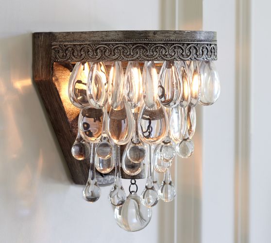 Clarissa Glass Drop Sconce ...