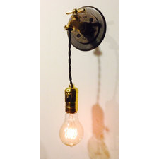 Industrial Hanging "Faucet" Wall Sconce With Vintage Edison Bulb- Easy Direct Mount
