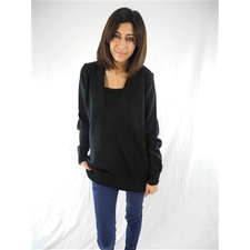 Everything 5 pounds - Knitted Stripe V-Neck Jumper (Plus sizes available)