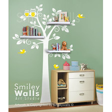 Shelf Tree Wall Decal Children Wall Decal -Nursery Decal Wall Sticker - Shelves Tree Decal