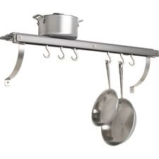 J.K. Adams Grey Wall Mounted Pot Rack