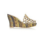 Oscar de la RentaVirma painted cork wedge sandals