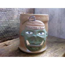handmade ORC coffee mug: Let me axe you something