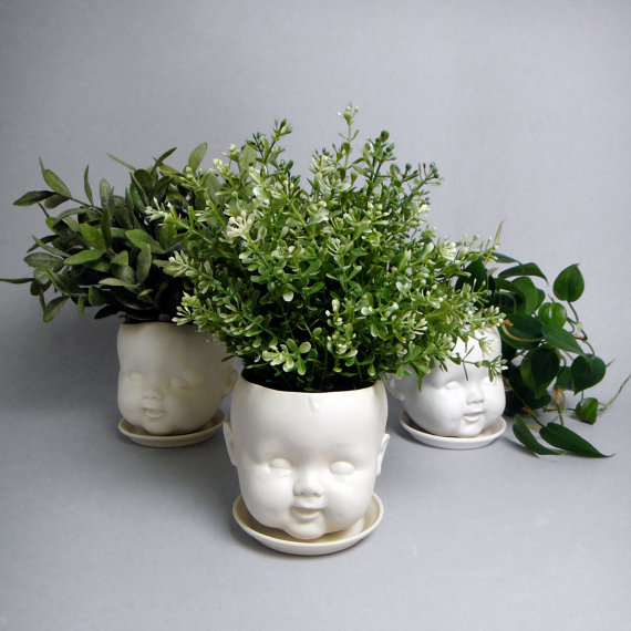 Porcelain Baby doll head pl...