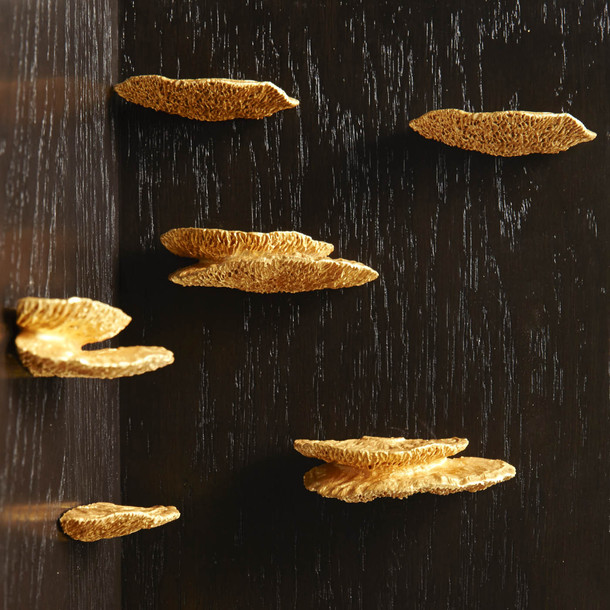 Wall Mushroom Gold Set Of 5
