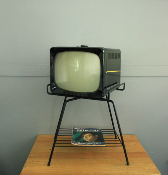 1950s Atomic TV Stand. Blac...