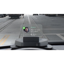 Navdy - (HUD) Heads-up Display - a portable transparent HUD that displays information directly in front of your face while you're driving.