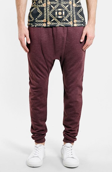 Topman Heathered Jogger Pan...