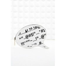 Deena & Ozzy Speech Bubble Pouch in White