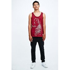 Supremebeing Solo Wolf Vest in Burgundy