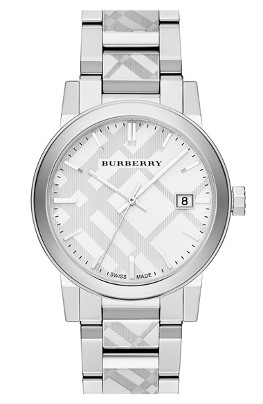 Burberry Check Stamped Brac...