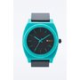 Nixon Time Teller Rubber Watch in Black and Teal