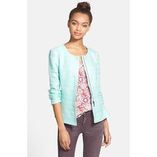 Stoosh Ruffle Back Tweed Jacket (Juniors) | Nordstrom