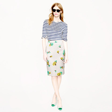 Collection No. 2 pencil skirt in tossed carnations