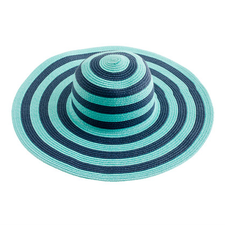 Summer straw hat in stripe