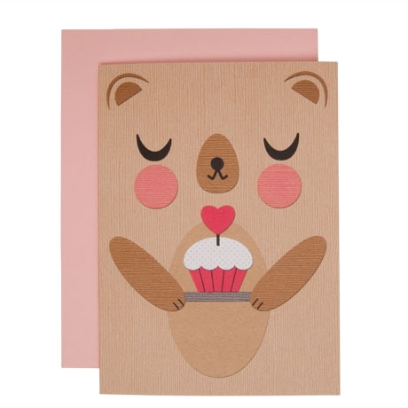 Cupcake Bear Card