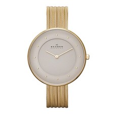 Skagen 'Gitte' Round Mesh Strap Watch, 38mm | Nordstrom