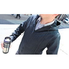 Gray Executive Pinstripe Hoodie - Betabrand