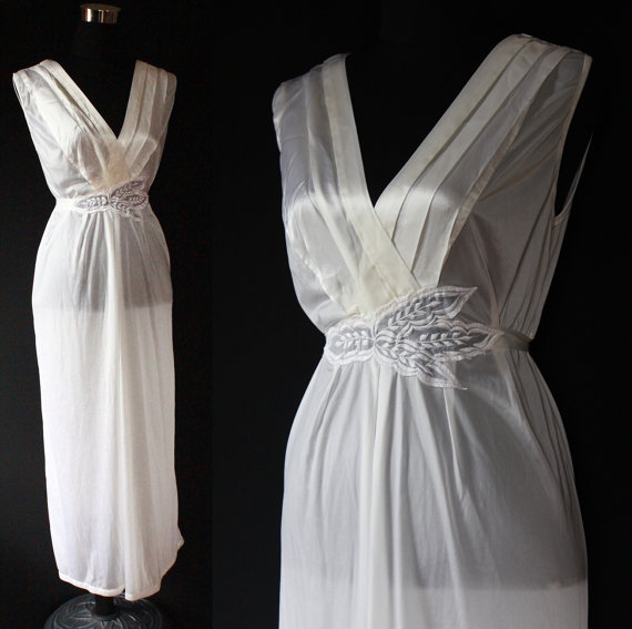 80s Vintage LINGERIE Nightg...