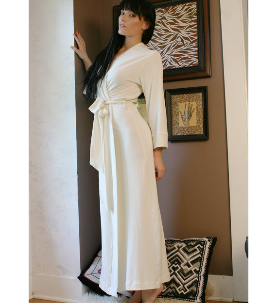 womens long robe - BAMBOO T...