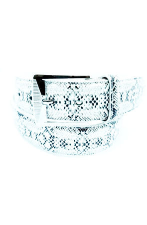 Black/White Python Belt