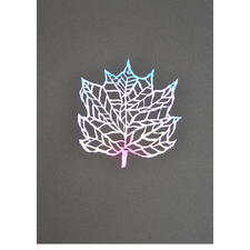 Paper Cut Painted Leaf, Black