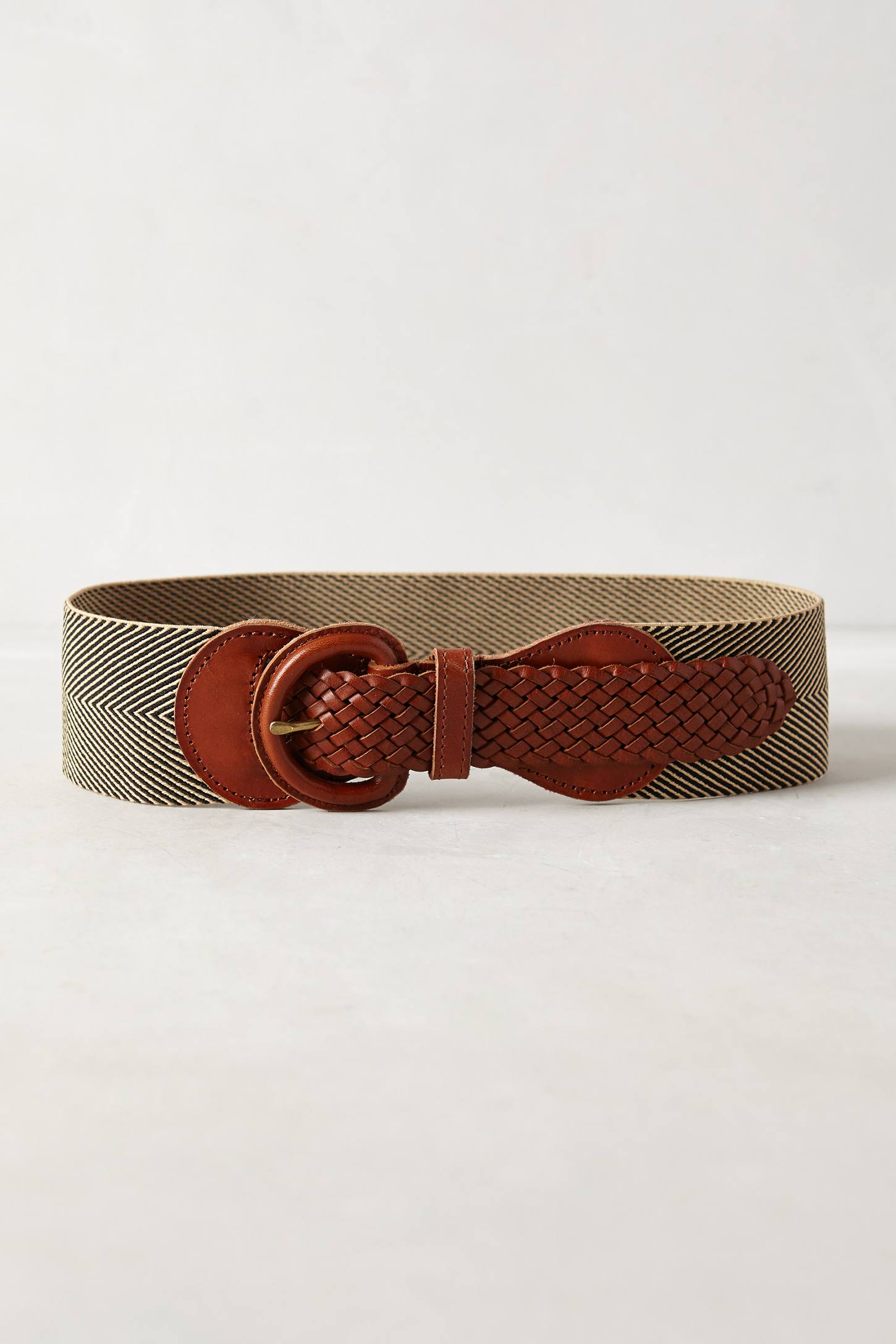 Woven Chevron Corset Belt -...