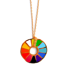 Color Wheel Pendant Necklace