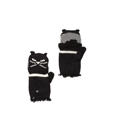 Plush Cat Texting Mittens in Black & White | REVOLVE