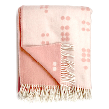 Wool Dot Throw in Rose