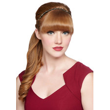 Talk of the Crown Headband - Black, Solid, Flower, Good, Variation, Gold, Rhinestones, Party, Cocktail, Holiday Party