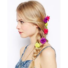 Image 1 of ASOS Pack of 6 Summer Flower Hair Grips