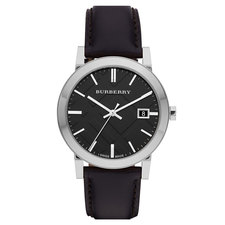 Burberry Check Stamped Round Dial Watch, 38mm | Nordstrom