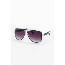 Jeepers Peepers Rex Aviator Sunglasses in Clear Stripe 