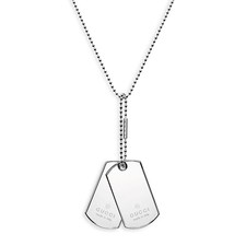 Gucci Silver Dog Tag Necklace | Nordstrom