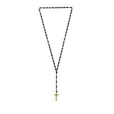 Black Scale Rosario Necklace in Gold | REVOLVE