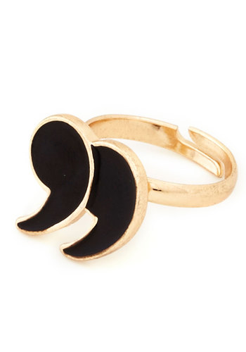 Quote Me Ring - Black, Soli...