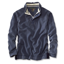 Garment-Washed Piqué Sweatshirt