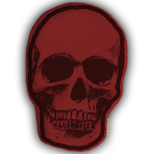 Skull Pillow Red
