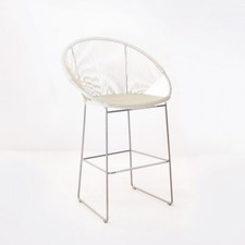white outdoor bar stool