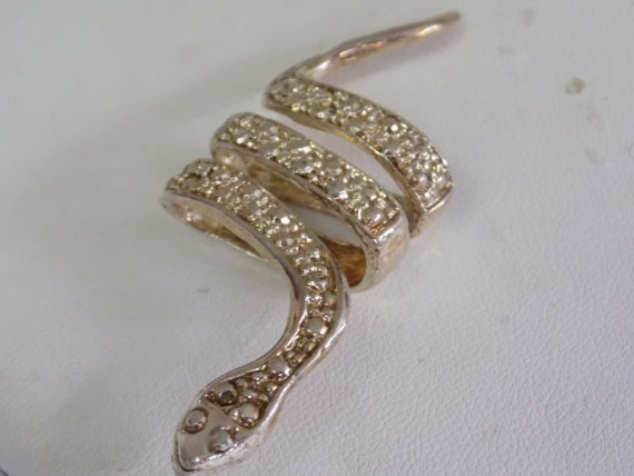 Vintage snake scarf ring, f...