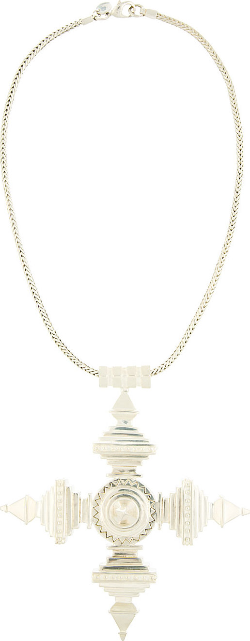 KTZ Silver Oversized Amulet...