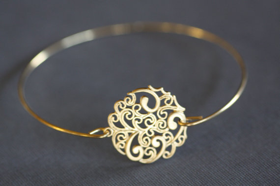 Boho Gold Bangle Bracelet,P...