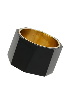 Black Opaque Octagon Bangle