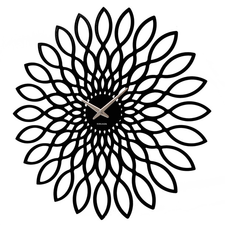 Sunflower Wall Clock Black
