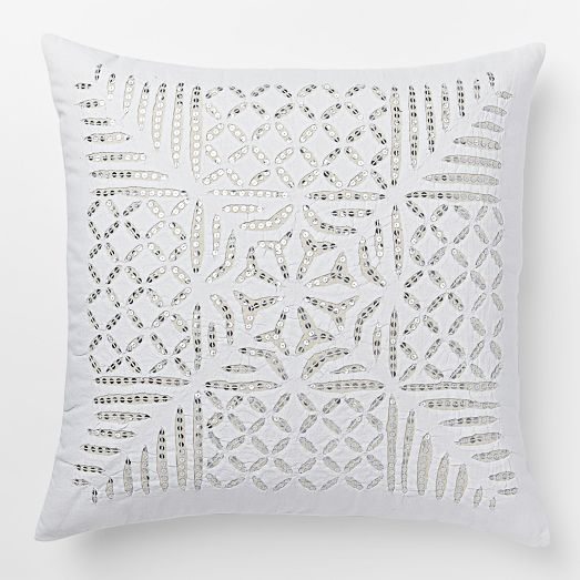Sequin Cutwork Pillow Cover...