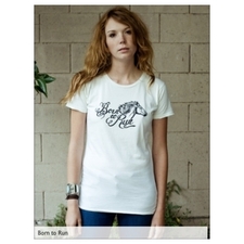 Bandit Brand - Born to Run Tee in White/Black Ink $39 - Show Pony Boutique