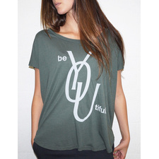 goodhYOUman - beYOUtiful Tee in Cilantro $36 - Show Pony Boutique